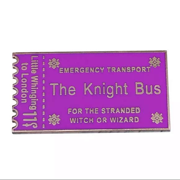 Jewelry - Harry Potter Knight Bus Ticket Enamel Pin